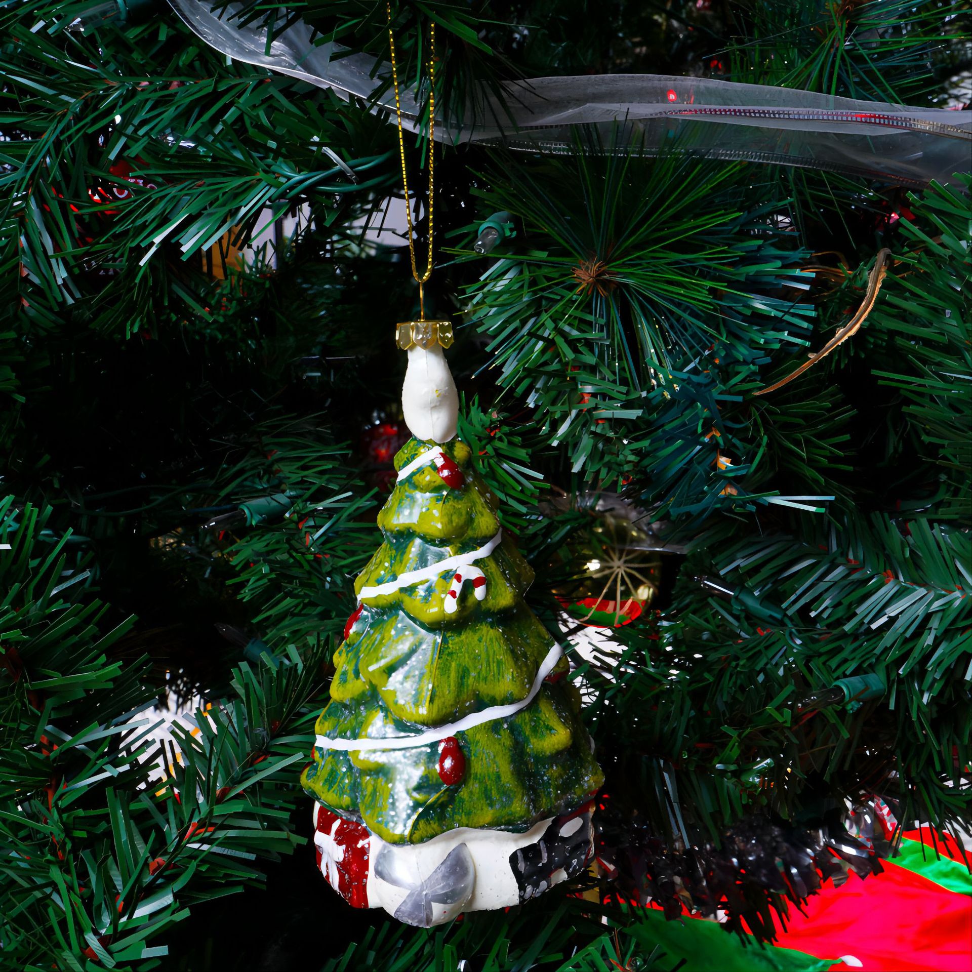 Colgante de Navidad transfronterizo decoraciones de Navidad árbol de Navidad adornos de plástico regalos para niños 6 paquetes al por mayor