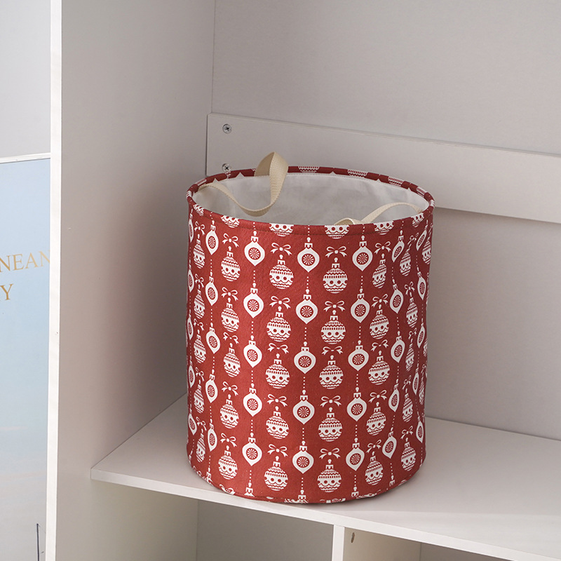 衣物整理储物筐 卧室杂物收纳篓帆布面料 可折叠外放收纳筐内衬