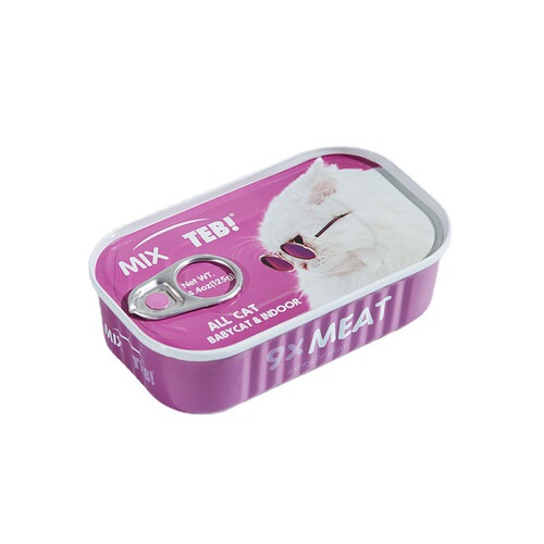 TEB Tengbei TM series imported cat canned food six kinds of fish and nine kinds of meat for kittens wet food cat snacks 125g 