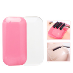 嫁接睫毛粉色透明加厚款硅膠額頭貼靜電貼 睫毛硅膠墊片美睫工具