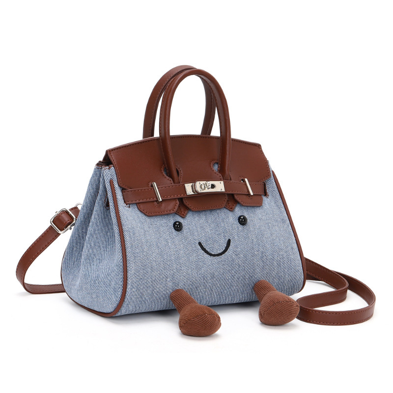 New Autumn and Winter Cute Cartoon One-Shoulder Cross-Body Platinum Bag with a High-End Feel and Large Capacity for Work and Commuting Kelly Handbag