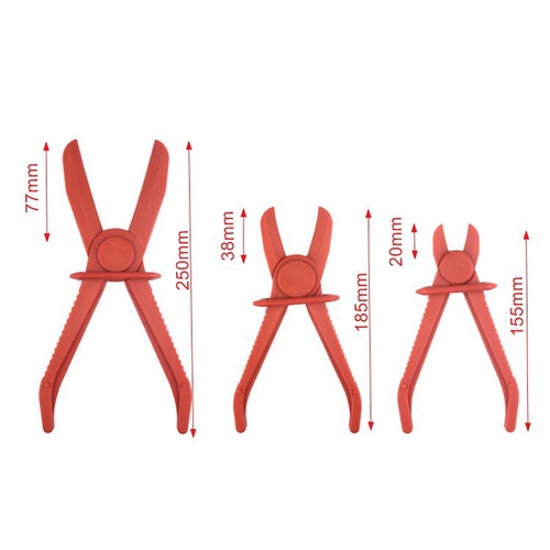 3-Piece Set Plastic Flow Control Clamps, Sealing Clamps for Automotive Repair, Car Oil Tube Holder Tool