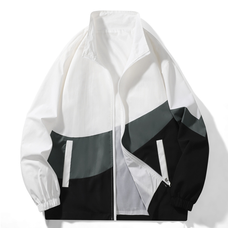 Chaqueta de hombre de otoño nueva chaqueta casual de alta calidad de moda a prueba de viento collar de color coreano chaqueta deportiva para hombre