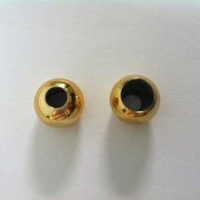 供应金色圆形塑料珠珠  装饰纽扣