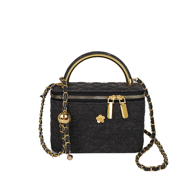 Coreana pequeña caja de viento de fragancia bolso de mano mujer comercio exterior transfronterizo nuevo estilo ChaoDiang bordado cadena mochila