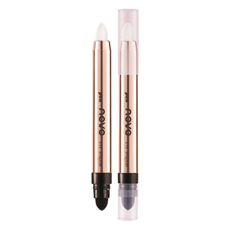 NOVO5851 Lazy Double-headed High-gloss Eyeshadow Pen Pearlescent Fine Flash Fixation Brightening Eyeshadow Stick Shaped Parity