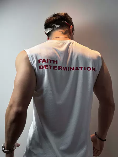 Men's Sports Vest Quick-Dry Breathable Elastic American-Style Trendy Brand Muscle Fitness Weightlifting Training Running Vest