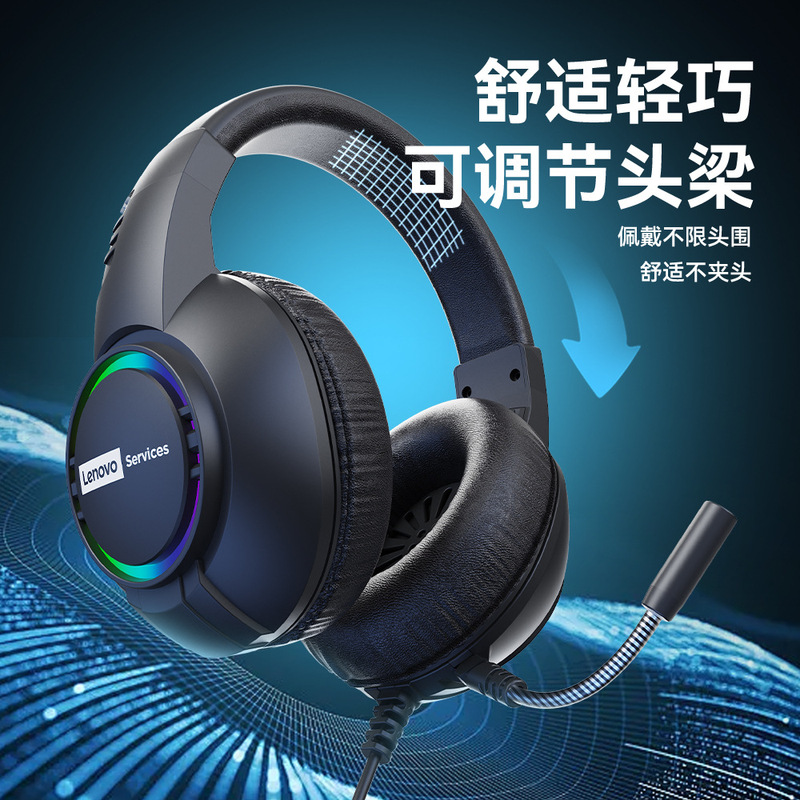 E08 ヘッドセット デスクトップ 新しい有線コンピュータ ノートブック USB e スポーツ ゲーム ヘッドセット マイク付き|undefined