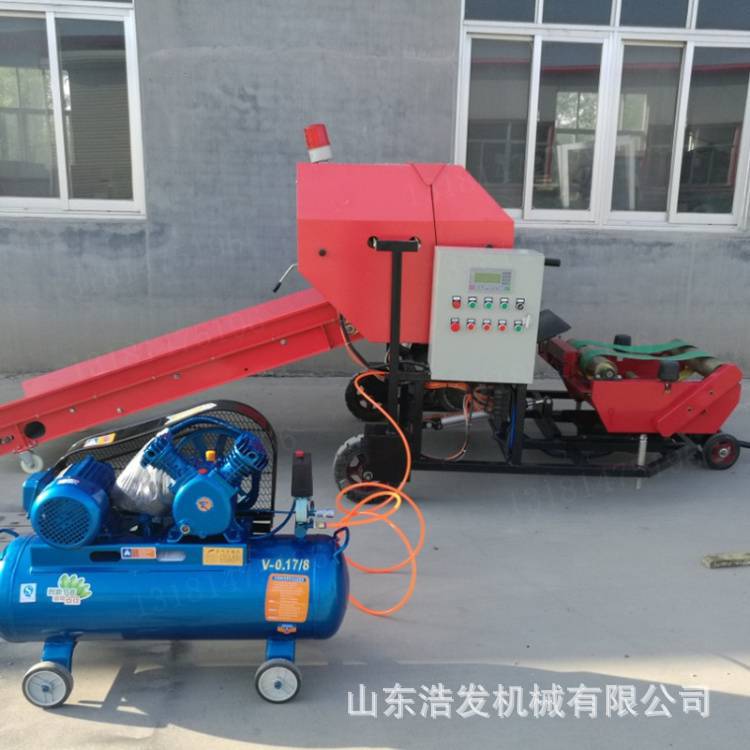 Máquina de empaque de almacenamiento de forraje para granja de cría Máquina de empaque automático de empaque y envoltura de maíz