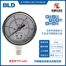 布莱迪BLD代理全不锈钢压力表YTH-063.AO充油耐震M14*1.5连接包邮