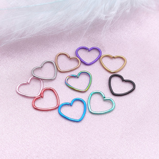 Factory direct cross-border dedicated to stainless steel five-pointed star love nose nail personality cute body puncture wholesale