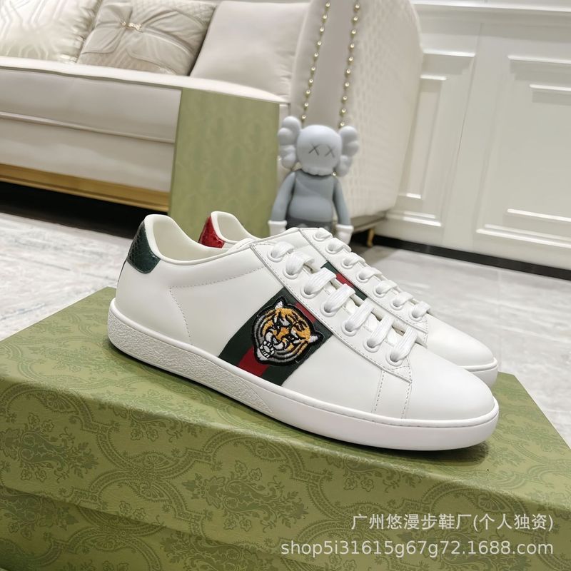 高品质G家小蜜蜂小白鞋女春秋经典百搭真皮刺绣情侣运动休闲板鞋|undefined