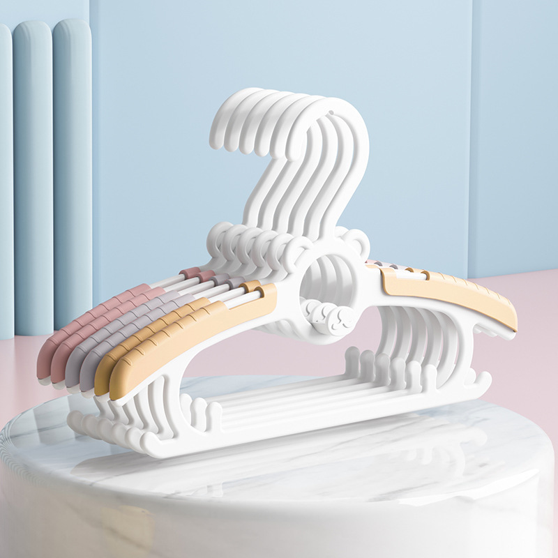Children's Clothes Hanger Wholesale Household Clothes Baby Telescopic Clothes Hanger Newborn Storage Clothes Support Baby Plastic Clothes Hanger