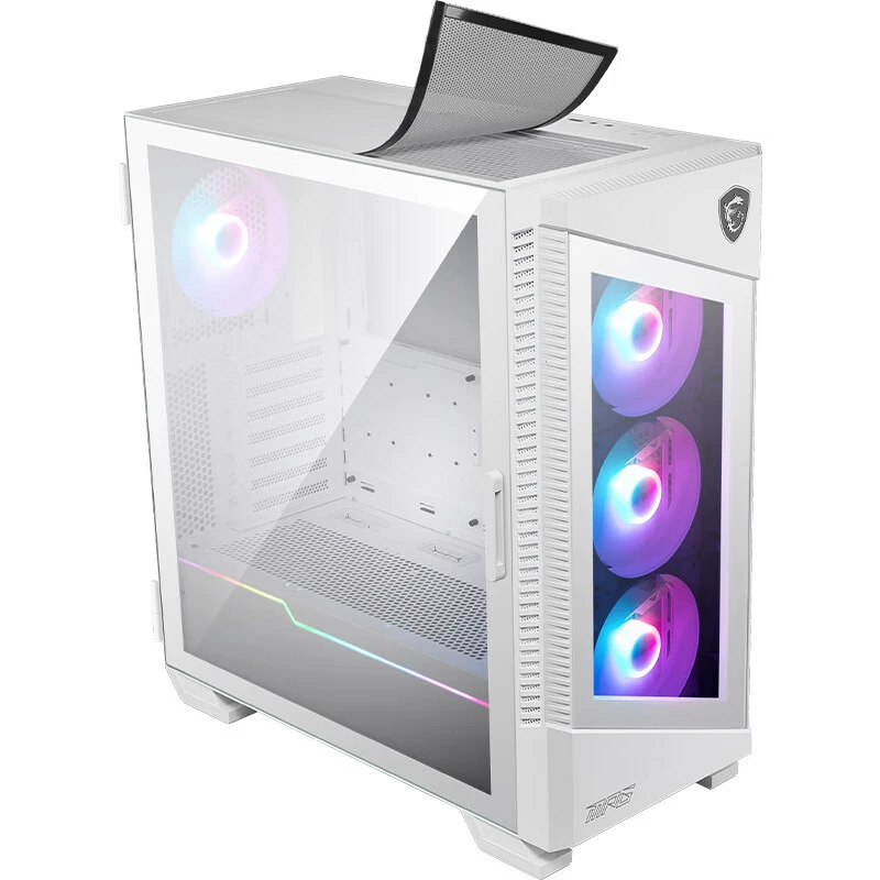 Корпус MSI MPG VELOX 100R Blade Titanium White с боковым стеклом, подходит для ATX-материнской платы, пустой корпус