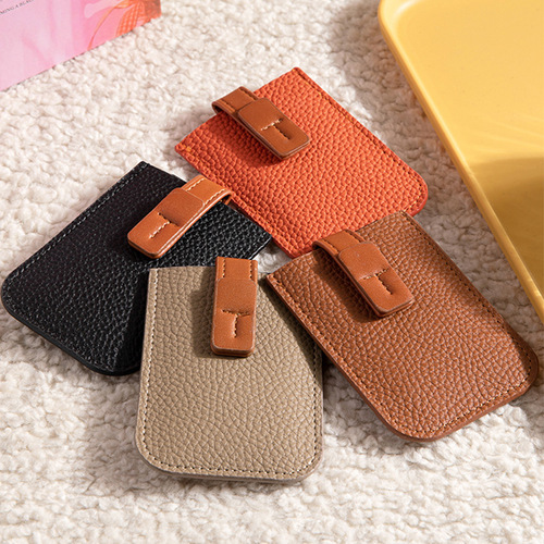 Pull-out anti-magnetic card bag for women, small, ultra-thin, mini one-piece card bag,  new niche design card bag