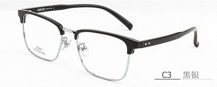 Retro moda lujo clásico ceja marco hombres pueden coincidir con miopía gafas marco 19607