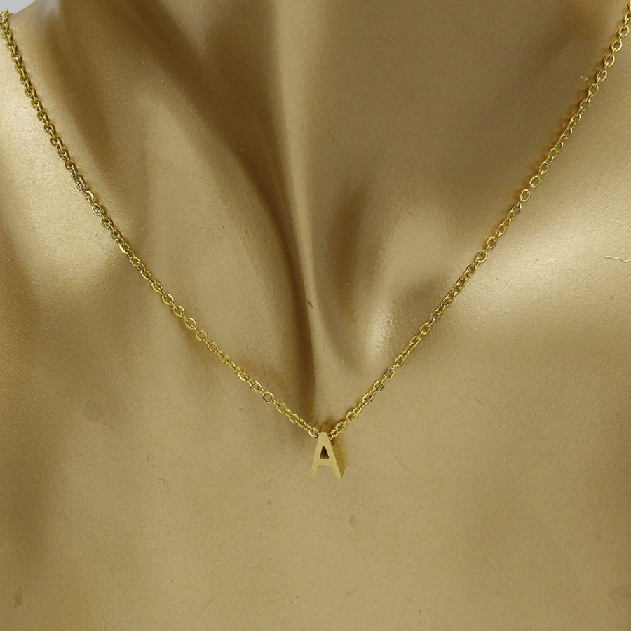 Fashion Letter Stainless Steel Plating Pendant Necklace 1 Piece