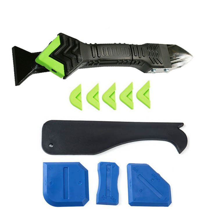 Multi-función pegamento pala 3-en-1 silicona pegamento raspador ángulo belleza costura pala cuchillo eliminación de pegamento cuchillo interior esquina pegamento raspador de goma