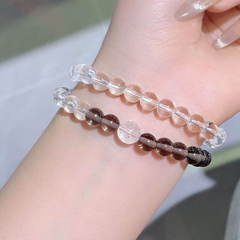 Little Red Book with Explosions Tea Crystal White Crystal Bracelet Multi-circle Niche New High Crystal Bracelet DIY Original