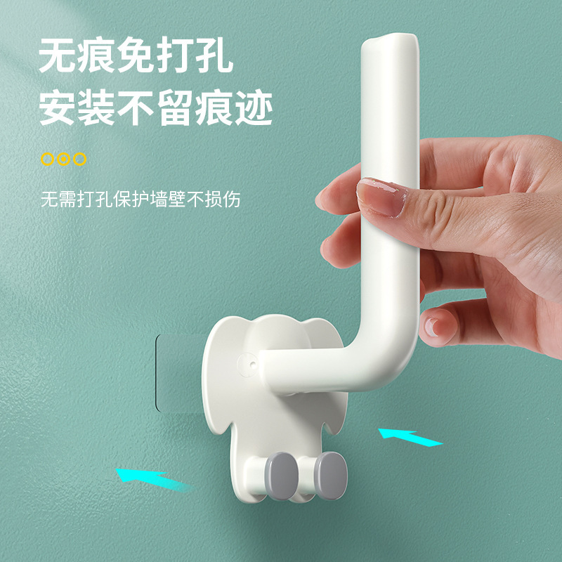 挂钩免打孔卧室门后挂衣架厨房卫浴粘钩收纳架家用置物架贴粘钩子|undefined