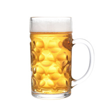 3T23批发超大玻璃水杯1000ml带把手大号啤酒杯大容量1l扎啤杯子酒