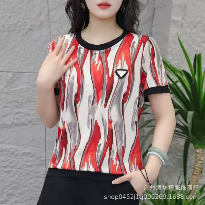 Летняя мама с принтом футболки с короткими рукавами