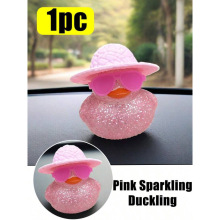 P 66286 Rhinestone lucky duck car ornament ���걩��Ѽ������