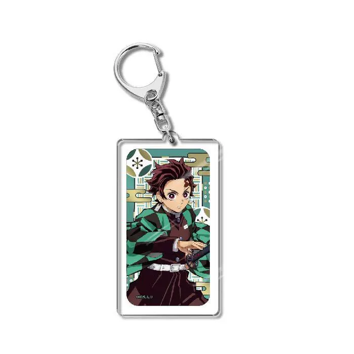 Demon Slayer: Kimetsu no Yaiba 2 Камадо Танджиро геометрический акриловый брелок декоративная подвеска 2D