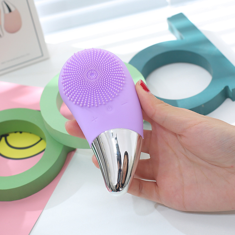 新しいusb電動洗顔器洗顔器超音波高周波振動毛穴洗浄シリコンブラシ美容マッサージ器|undefined