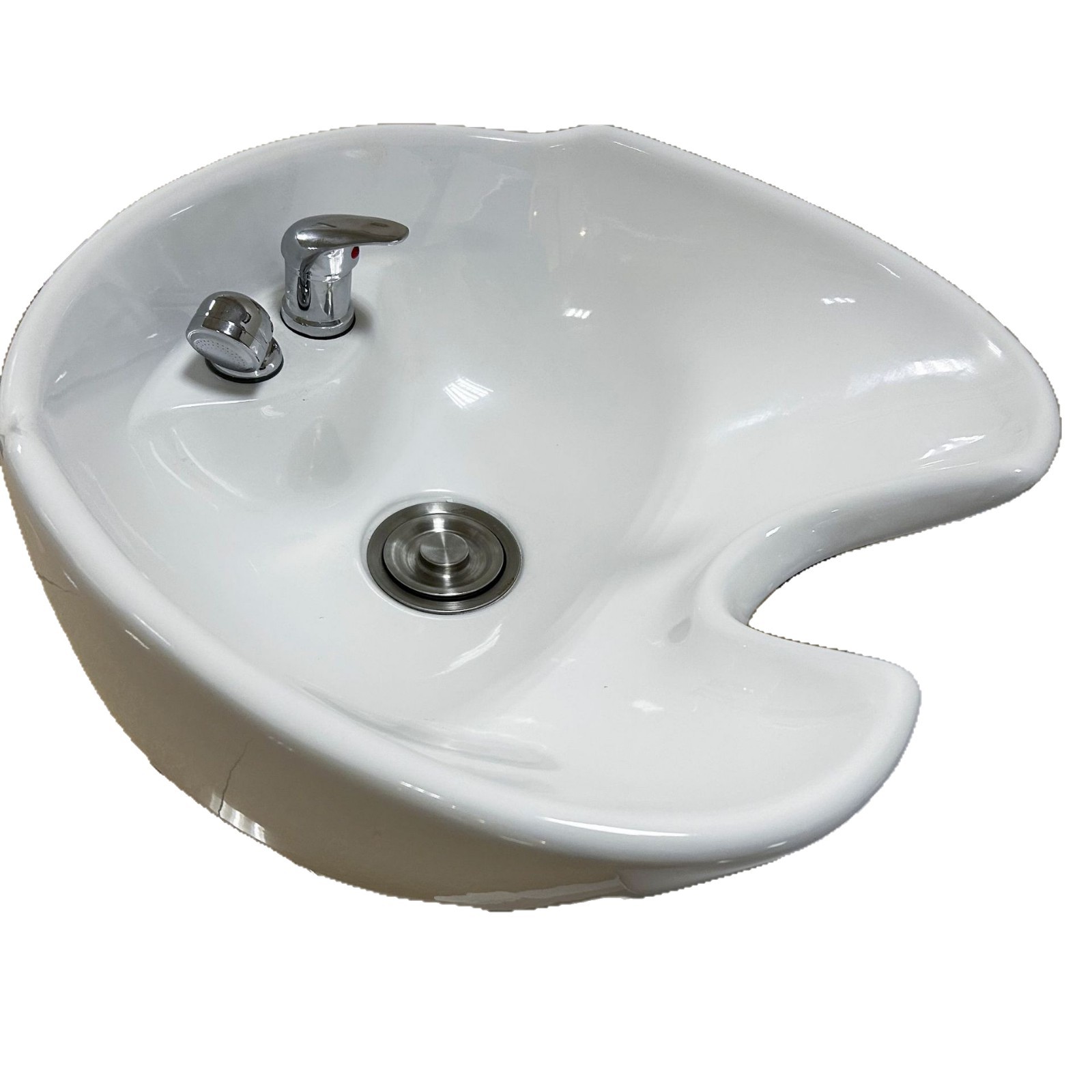 Exportar al exterior peluquería salón de belleza cama de champú lavabo de cerámica lavabo ceramic basin