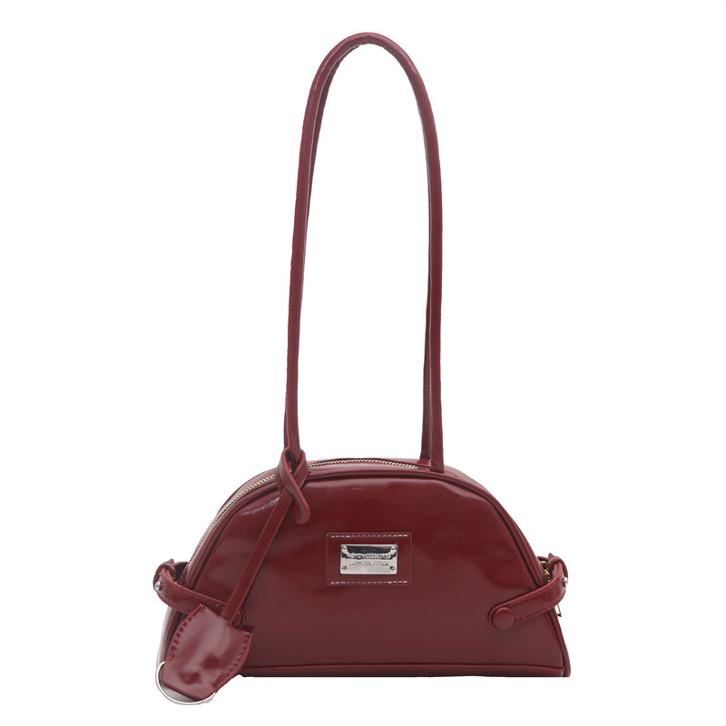 Damen Retro Schultertasche Bowling Bag Für Den Alltag_voghion.com