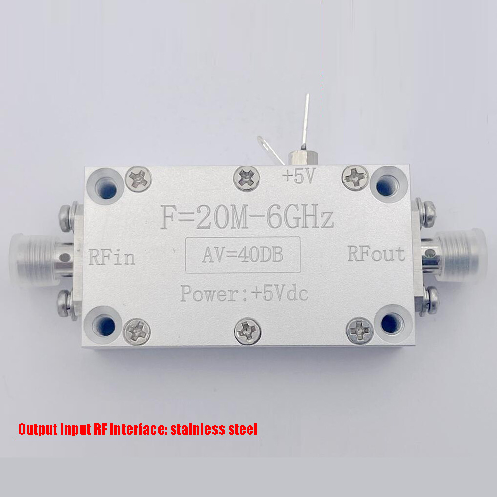 LNA20MHZ-6GHZ射频低噪声放大器40DB增益CNC高线性度微带板升级V2