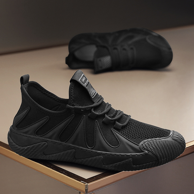 2023 Summer Live Streaming Model Mesh Casual Shoes Low Top Laced Octopus Outdoor Sports Workwear Men's Hiking Shoes