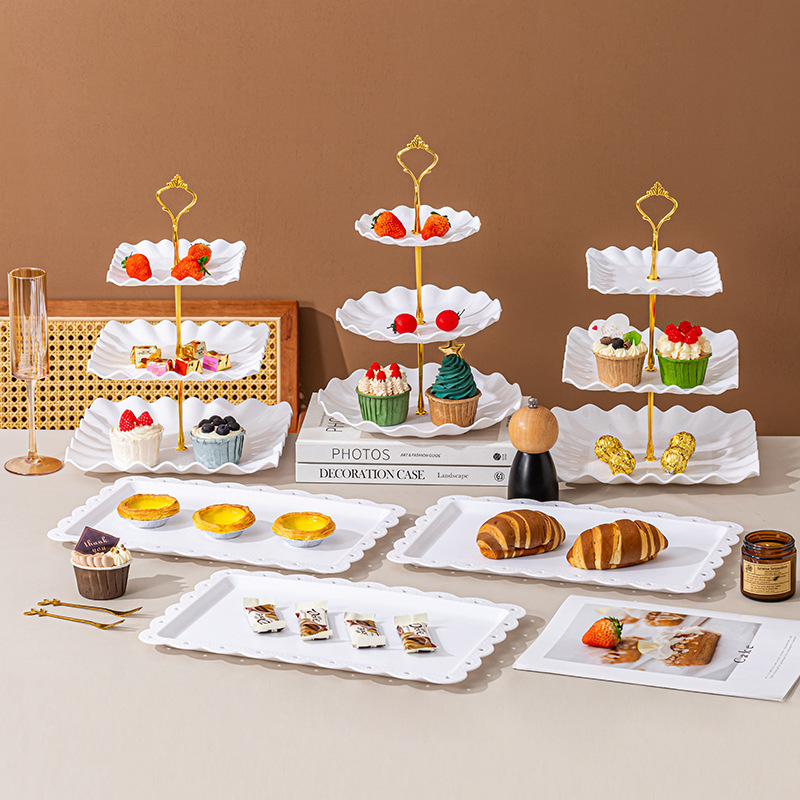 デザートテーブルディスプレイスタンド装飾装飾品誕生日ケーキトレイウェディングスナックスナックスタンドティーブレイクアフタヌーンティーテーブル|undefined