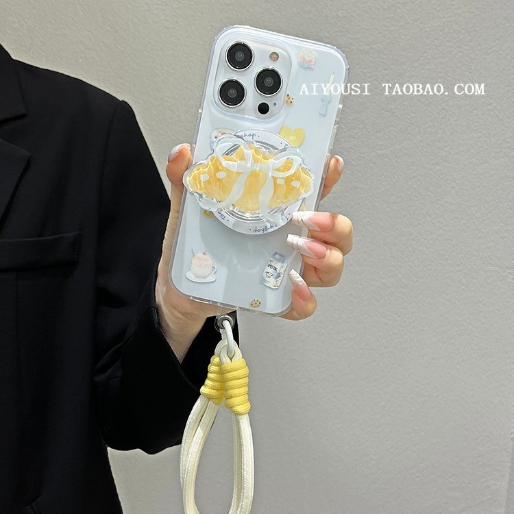 IDM 大穴リボンクロワッサンホルダー iPhone16Promax Apple 14 携帯電話ケース 13 に適しています|undefined