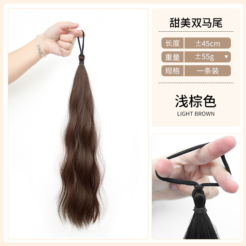 [곱슬머리스타일] 셀프로 감은머리뭉치-라이트브라운