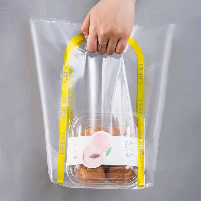Bolsas transparentes para llevar repostería, bolsas para llevar ensaladas de frutas, bolsas para empacar ensaladas y postres ligeros, bolsas para guardar alimentos como regalo.