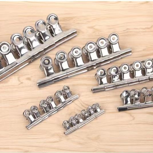 Factory wholesale round stainless steel clip financial bill Mountain clip file folder metal butterfly clip size