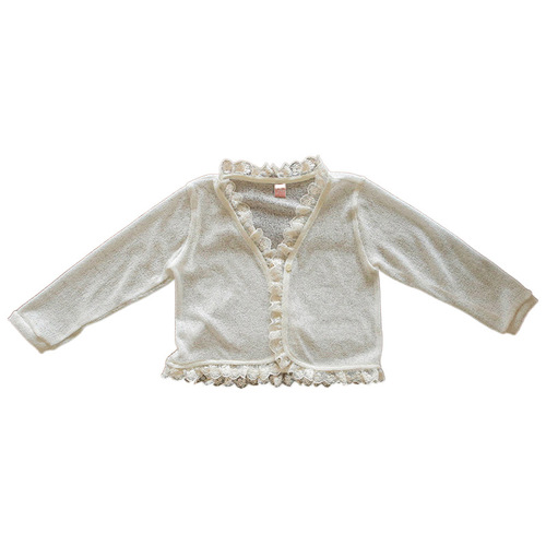 2024 Summer Strawberry Sugar Korean Children's Clothing Girl Cute Sun Protective Cardigan Lady Lace Edge Air Conditioning Cardigan