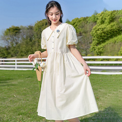 5039女大童夏季新款初高中生可愛少女連衣裙洋氣時尚學院風公主裙