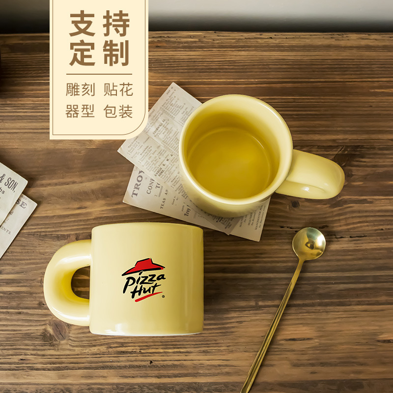 Taza de grasa impresa LOGO impresión en caliente taza de leche grabado con láser taza de agua impresión en caliente taza de café taza de cerámica al por mayor
