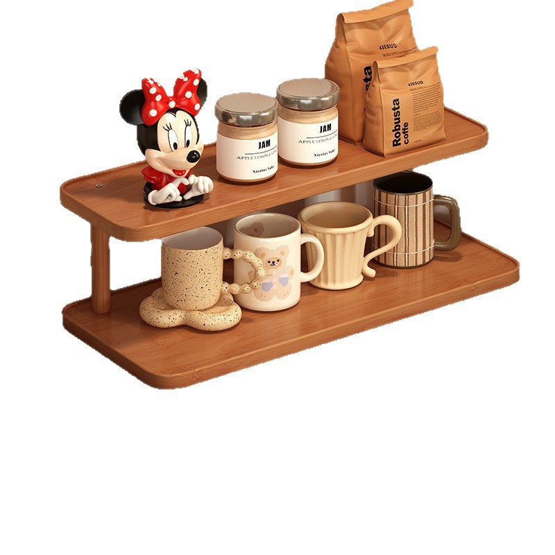 Estante de almacenamiento de tazas multicapa de escritorio, estante de tazas, estante de almacenamiento de tazas de mesa, tazas de café y agua, estante pequeño Bogo