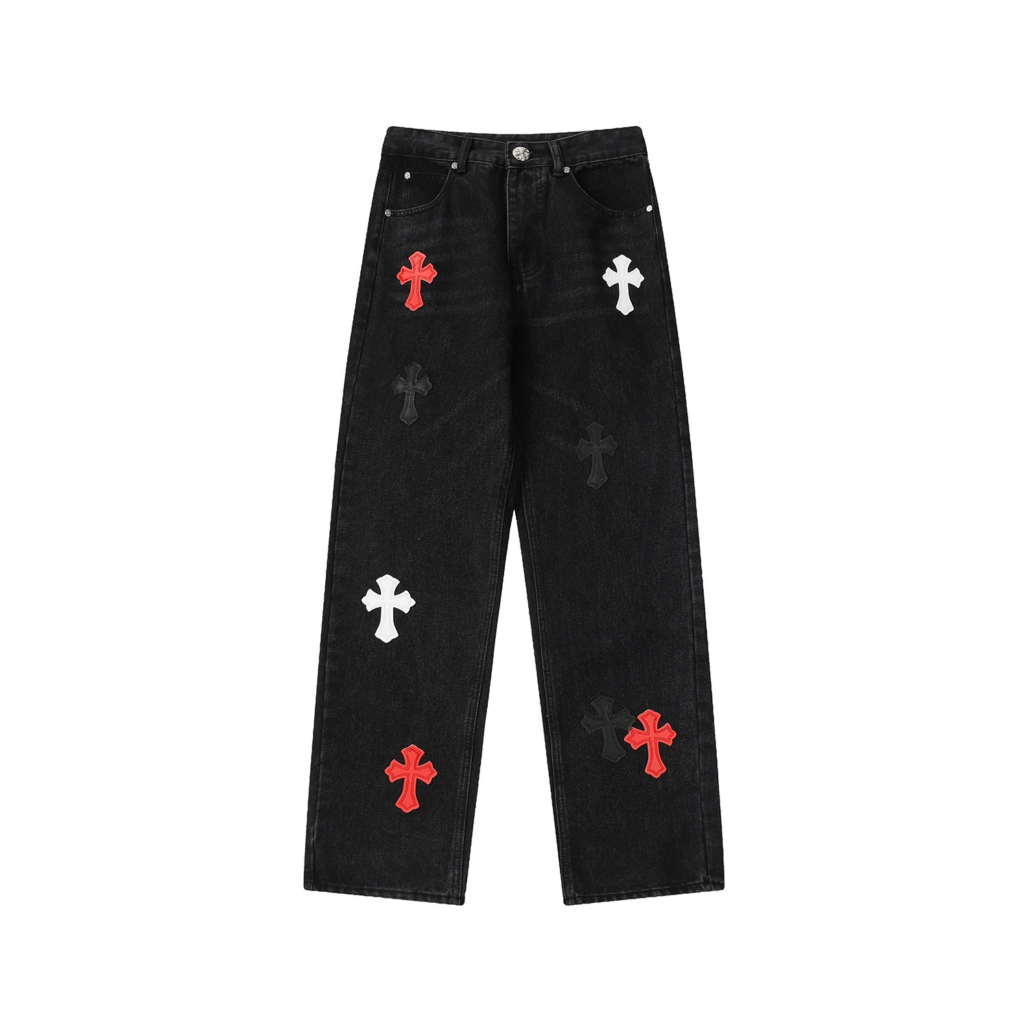 Джинсы из денима для любимой, с вышивкой, oversize, оптовая продажа
