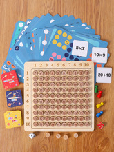 木质二合一数字儿童早教九九乘法口诀表小学生乘法板运算教具玩具