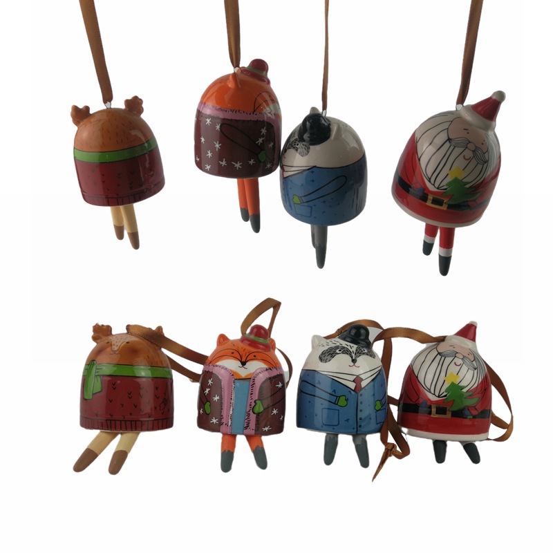 Santa Claus campana de viento cerámica campana de viento japonesa colgante campana colgante campana colgante campana muñeco de nieve campana