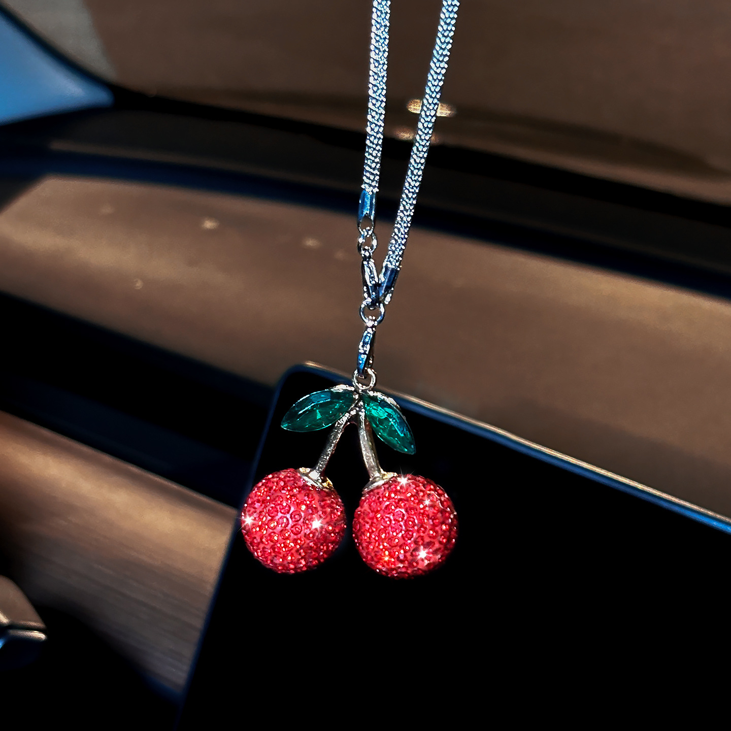 펜던트-다이아몬드 체리 [레드]