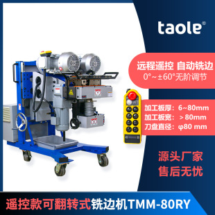 80Ry Flat Edge Milling Machine Tao Le Tmm-80Ry Type Edge Milling Machine Milling Type Steel Plate Beveling Machine