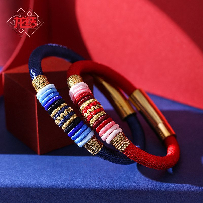 Dragon knot new products on the market Ping An knot woven hand rope simple show the charm of the goddess national style bracelet manufacturers wholesale Dragon knot new products on the market Ping An knot woven hand rope simple show the charm of the goddess national style bracelet manufacturers wholesale