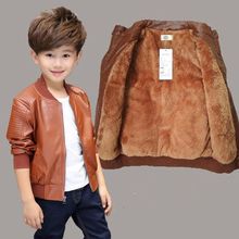 童装男童皮衣外套2025秋冬新款中大儿童休闲加绒加厚宝宝皮衣夹克