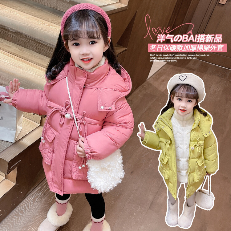 女童棉服冬装2025新款儿童冬季加厚中国结盘扣棉服宝宝时髦外套潮
